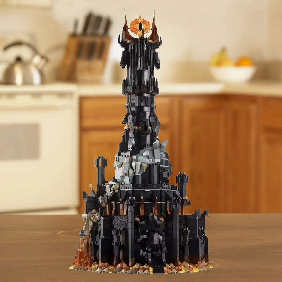 New MOC black eye tower street scene building model decoration block children's boy holiday gift