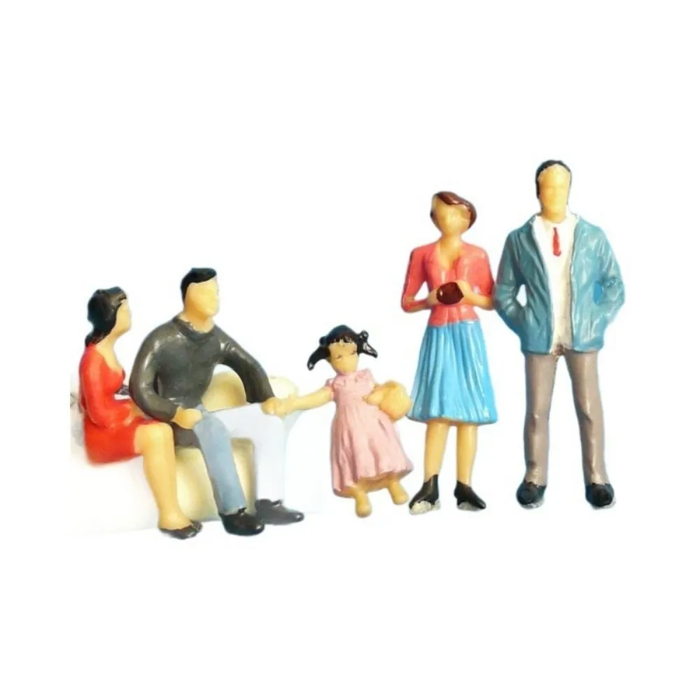 10pcs High Quality 1:42/1:30/1:25 Scale Sand Table Model Mixed Pose Handmade Building People DIY Mixed Color Dollhouse Character