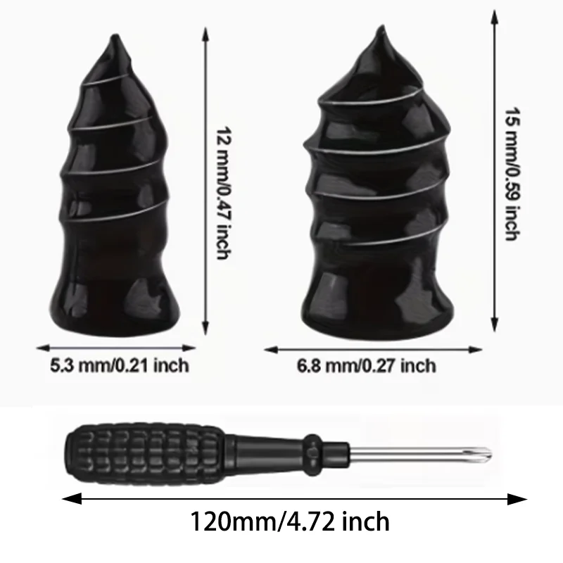 Tubeless Tire Mushroom Repair Nails Box Set, Quick Puncture Seal Plugs for Auto Motorcycle E-Bike Scooter