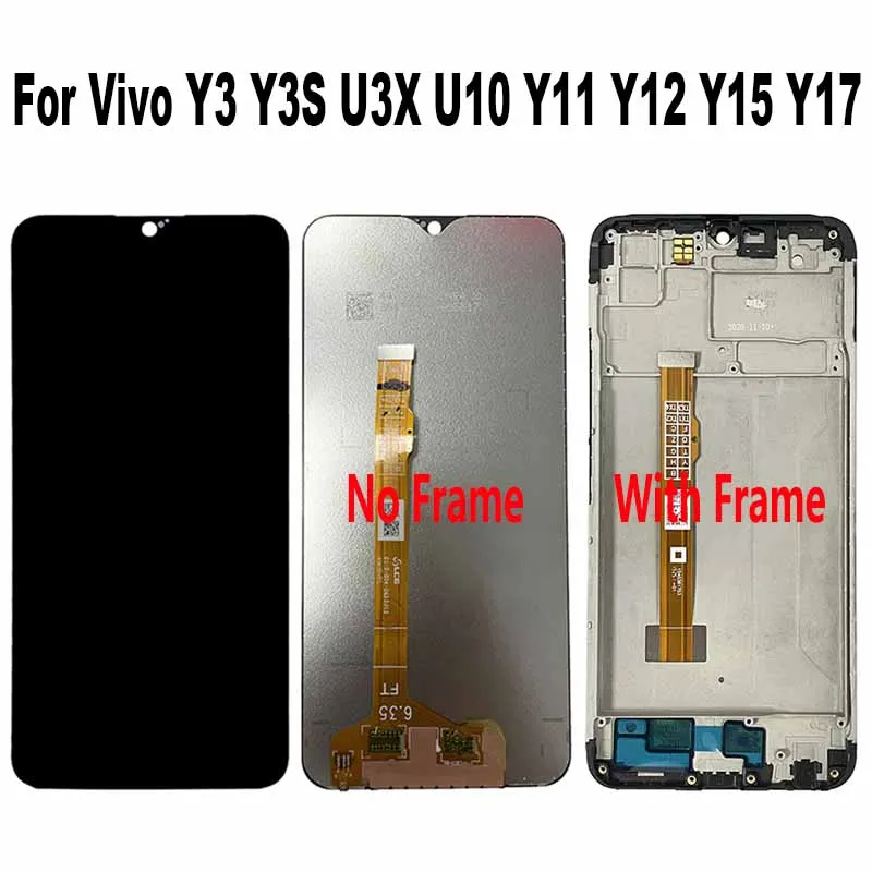 For Vivo Y3 Y3S U3X U10 V1901A V1901T 1916 V1928A LCD Display Touch Screen Digitizer Assembly For Vivo Y11 Y12 Y15 Y17 LCD