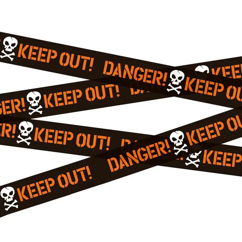 Halloween Fright Tape Fright Tape Safety Signs Crime Scene Tape Caution Decorations Barrier Tape Danger Tape For Halloween Party