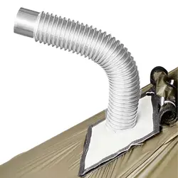 Elbow Chimney Pipe Flexible Fittings Ventilation Exhaust Pipe for Fire Place Wood Log Burning Hiking Camping