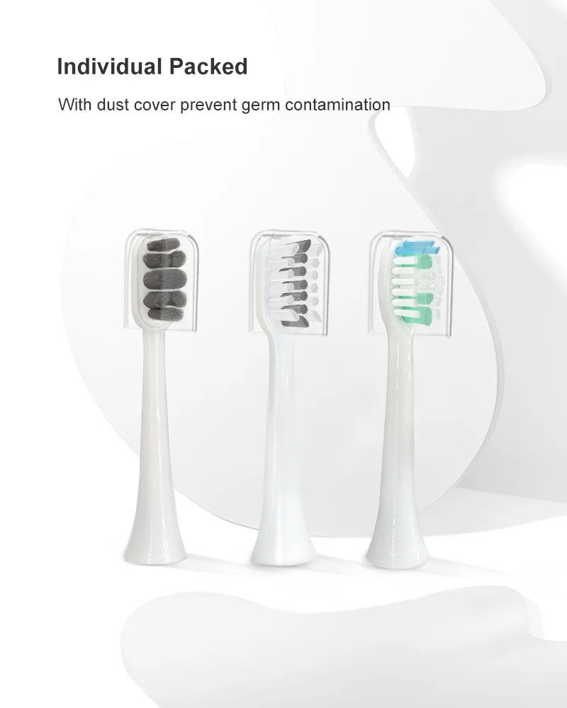 6 Stück/Set Ersatz-Zahnbürstenköpfe für Sarmocare S100 S700 S710 Ultraschall-Schallzahnbürsten, Weiche Bürstenköpfe – Detail 4