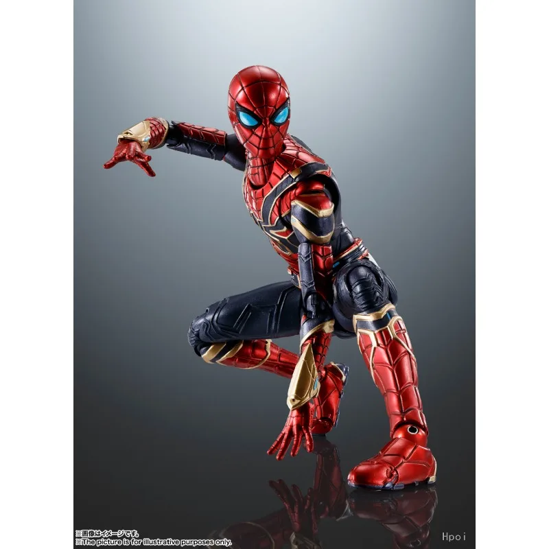 Autentico capelli lisci Bandai originale SHF Mobile Doll Series Spider-Man Anime Action Figure modello giocattoli modello regali per ragazzi