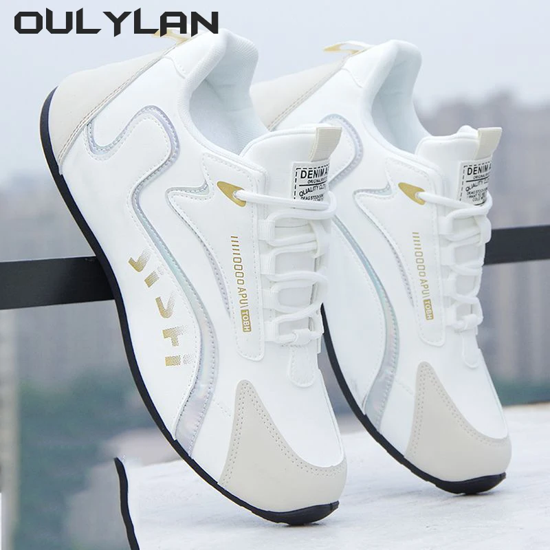 Fashion Trendy High-end Running Shoes Men\'s Leather Shoes Travel Shoes Spring Autumn Mens Sneakers Leather Face Sports