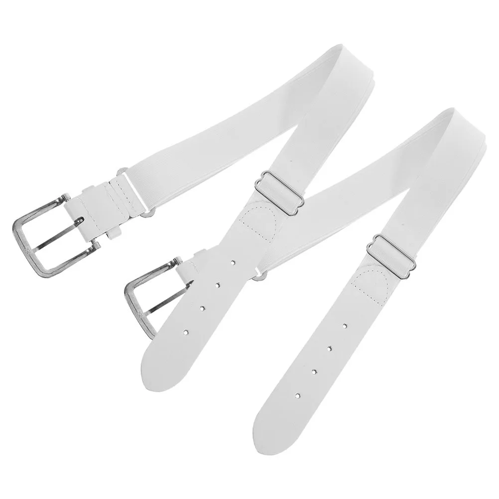 

2Pcs Adjustable Elastic Baseball Belt for Men and Youth Softballs Belt Durable PU Steel Outdoor Sports Gear Girdle Football