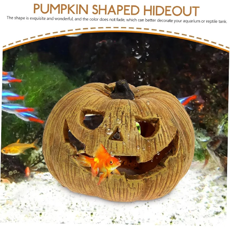 

Шунг, спрятанное место для рептилии для черепах, ящериц и маленьких амфибий, в форме тыквы, украшения для ландшафтного дизайна в аквариуме.