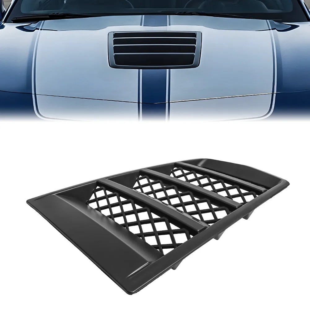 1PCS Matt Black Front ABS Plastic Insert Hood Scoop Vent Grill Cover For 2014 2015 Chevrolet Camaro 22828242 GMBHO00017