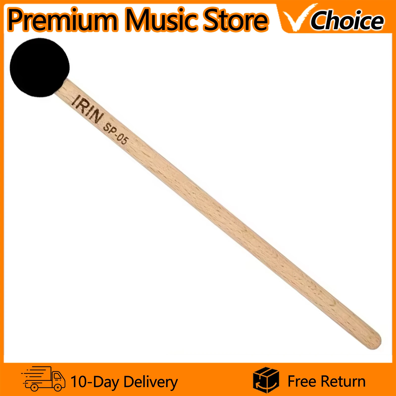 IRIN SP-05 Bass Drumsticks Kleiner Gummi-Trommelhammer für Drumband-Leistung und Üben von Percussion-Instrumenten-Zubehör