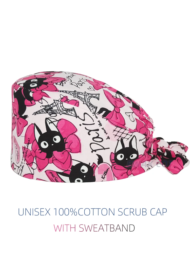 Grube bawełniane czepki do szorowania Medyczna czapka pielęgniarki dla kobiet Bawełniane lekarze Pielęgniarki Szpital Opieka zdrowotna Chirurg Stomatologiczne czapki robocze na głowę