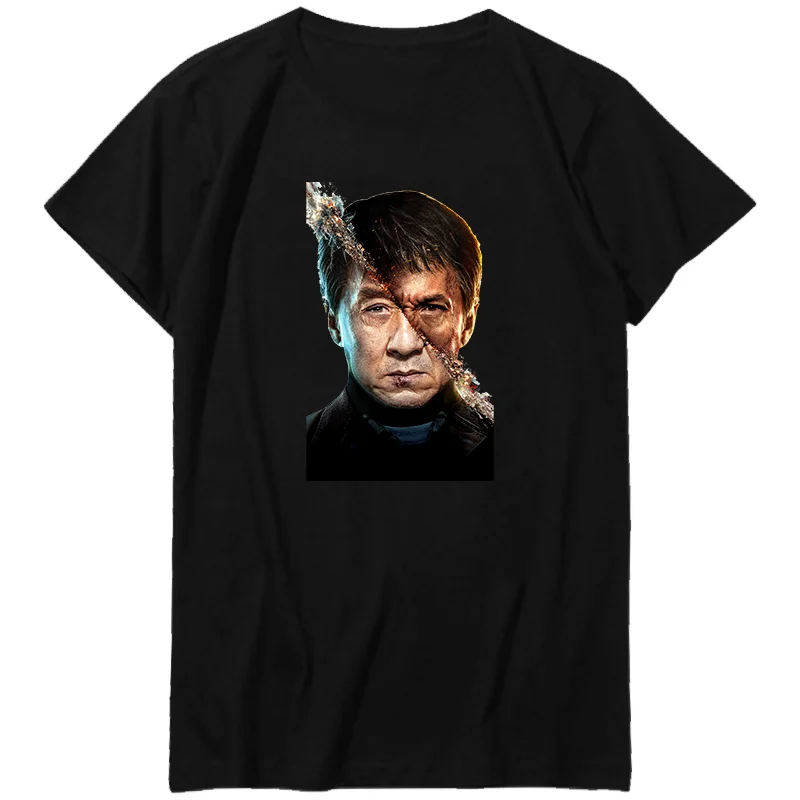 Jackie Chan Drunken Master China Kung Fu Dragon Fight Movie T-Shirt, Vintage Kurzarm Casual Streetwear Mode Alltags-Oberteil – Detail 16