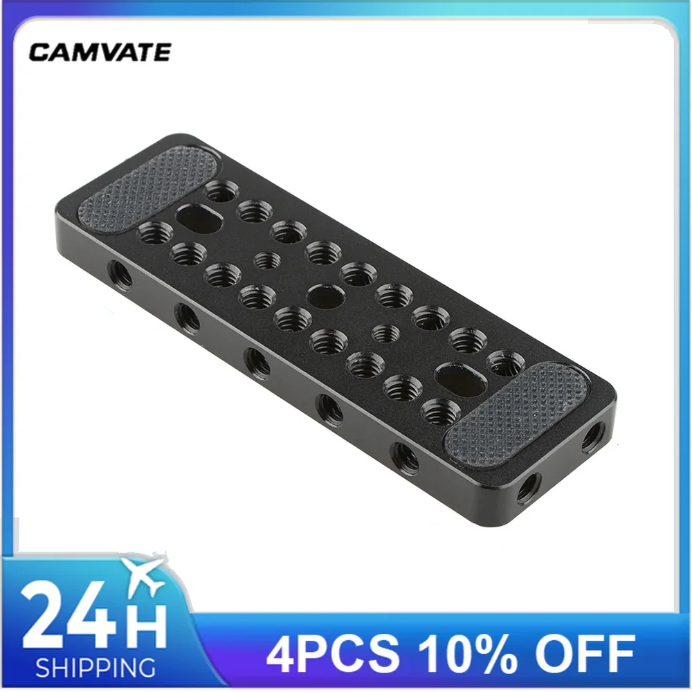 كاميرا CAMVATE لوحة الجبن العلوي مع 1/4 "-20 /3/8"-16 ثقوب تصاعد موضوع لكاميرا DSLR (بلاك ماجيك سينما كاميرا BMCC) جديد