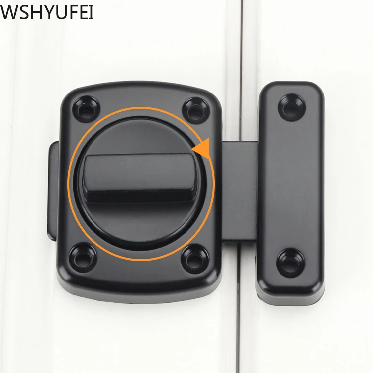 WSHYUFEI Zinc alloy General latch Security Anti-theft Door latch Bedroom Bathroom Turn Twist Bolt Privacy Catch Latch Hardware