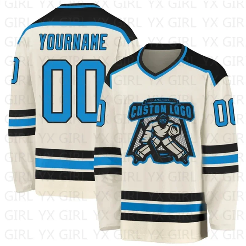 Custom Crimson-Black Hockey Jersey 3D Print You Name Number Youth Women Men Hockey Jersey Competition Training Jerseys