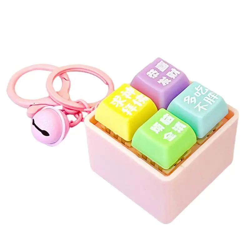 Keyboard Fidget toys Keychain Clicker Keyboard KeychainToy Cute Backpack Ornament Party Favor Boys Girls Toys Funny Kids Toys