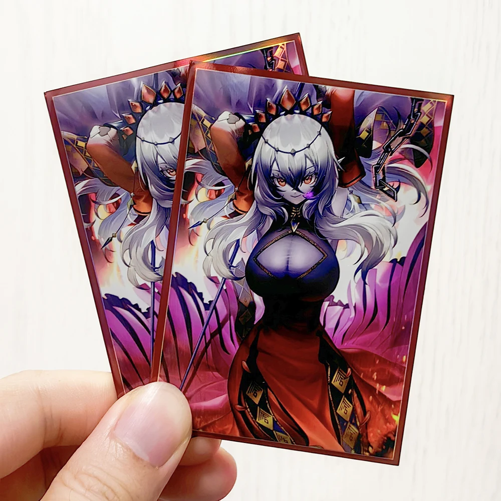 

50pcs/set Yu-Gi-OH! Red Cartesia Branded DIY Flash Card Sleeve YGO Anime Game Collection Card Protective Cover Gift Toy 63x90mm