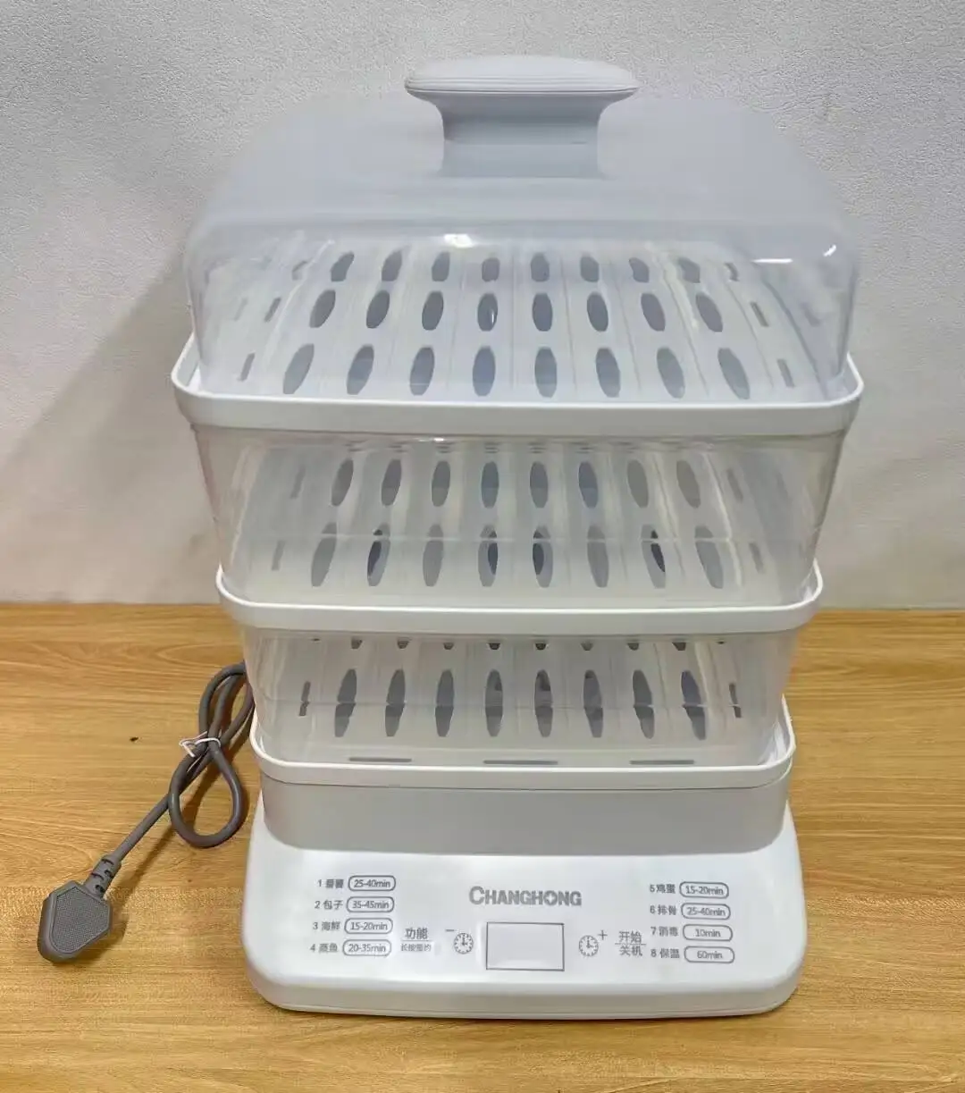 جهاز طهي بالبخار من 3 طبقات: ماكينة إفطار متعددة الطبقات للبيض والخبز والخضروات آمنة ومتينة وموفرة للمساحة