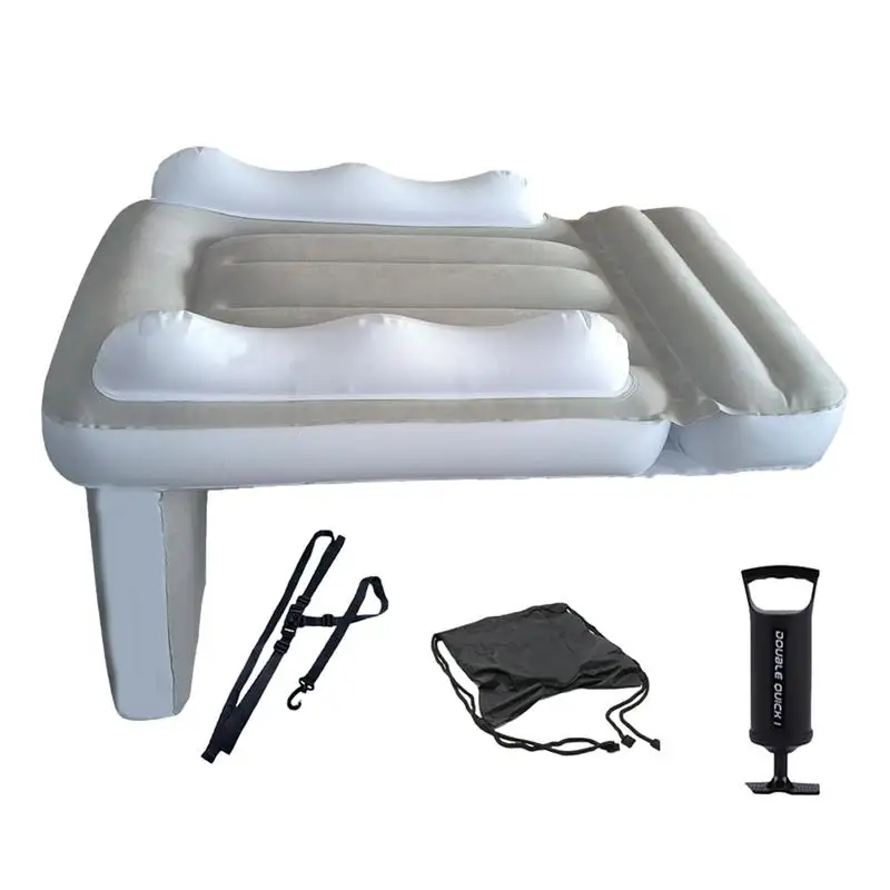 Inflatable Kids Travel Bed With High Sides Toddler Blow-Up Mattress And Airplane Seat Extender For Safe And Comfortable Travel