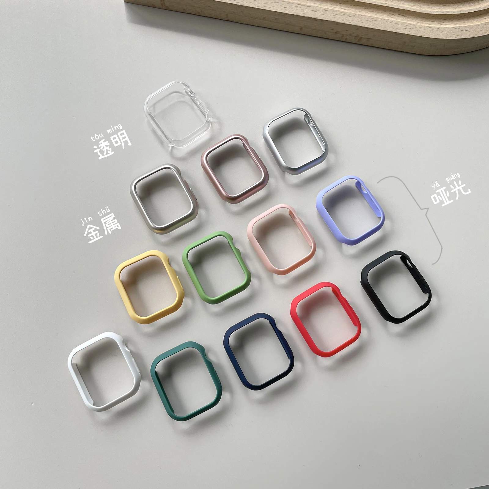 Hard PC Matte Bumper Case for Apple Watch S10 46mm 42mm 3 2 1 42MM 38MM Frame Cover for iWatch 4 5 6 SE 40 44MM 7 8 9 41MM 45MM