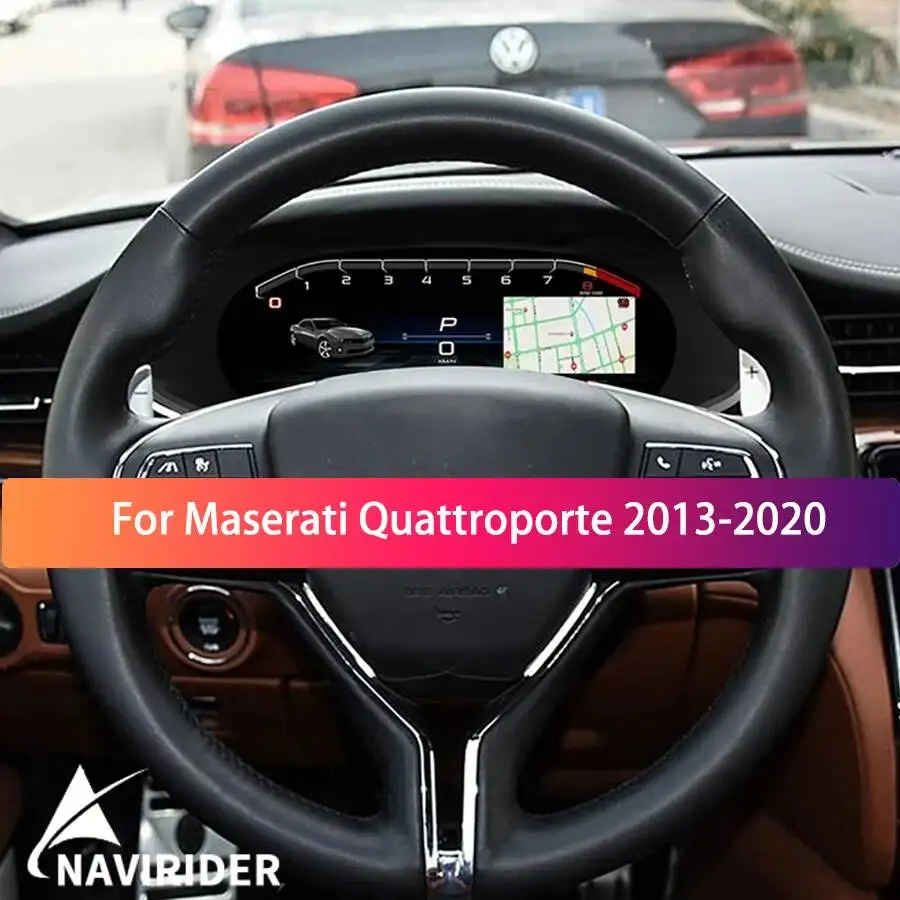 Para Maserati Quattroporte 2013-2020, Velocímetro Inteligente Multicolor, Pantalla LCD para Automóvil, Instrumento de Navegación, Tablero de Instrumentos Virtual