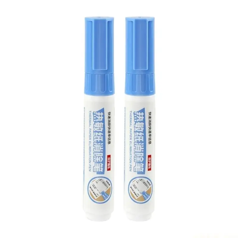 2Pcs Thermal Paper Eraser Pen Wide Tip Thermal Paper Elimination Pen For Receipt