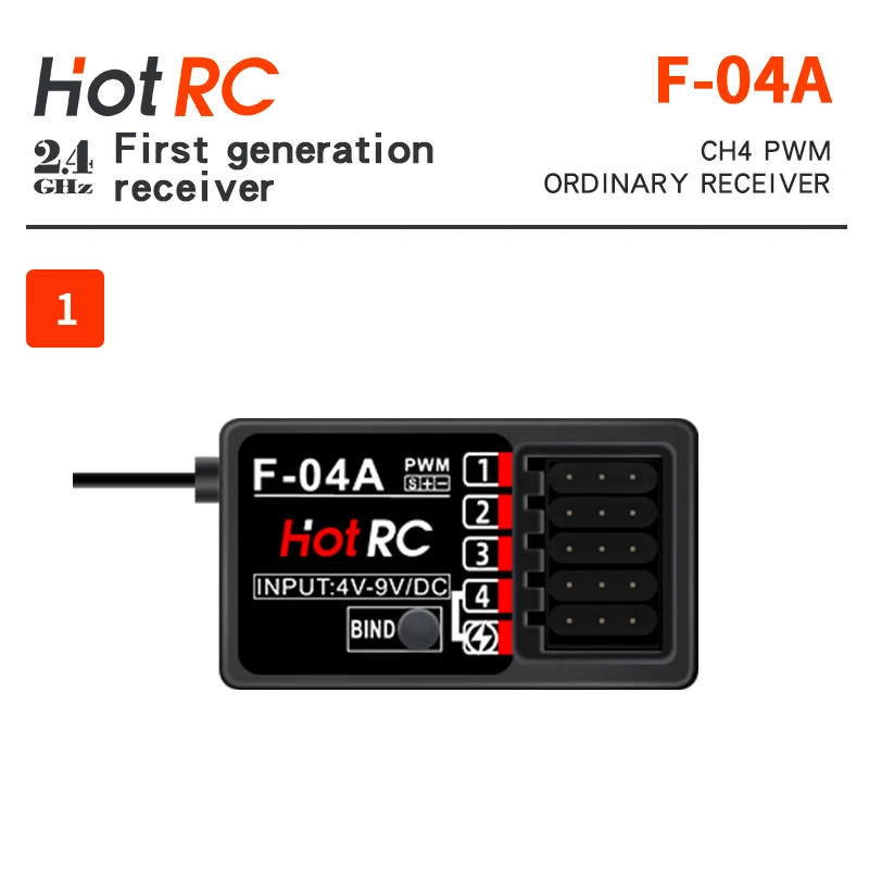 HotRC F-04A F-06A F-06AT F-08A F-08AT F-01A SBUS-A Receiver 4/6/8CH for CT-8A CT-6A Transmitter RC Aircraft Car Boat Tank Model