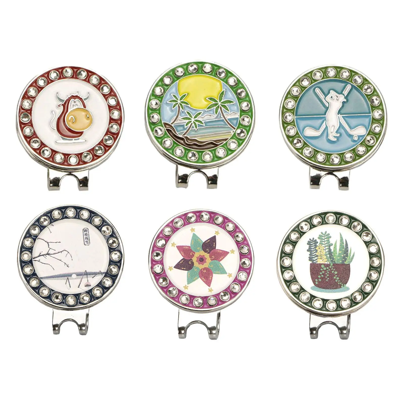 25mm znaczniki piłek golfowych klips do kapelusza znak klub prezenty pamiątka prezent dla golfisty