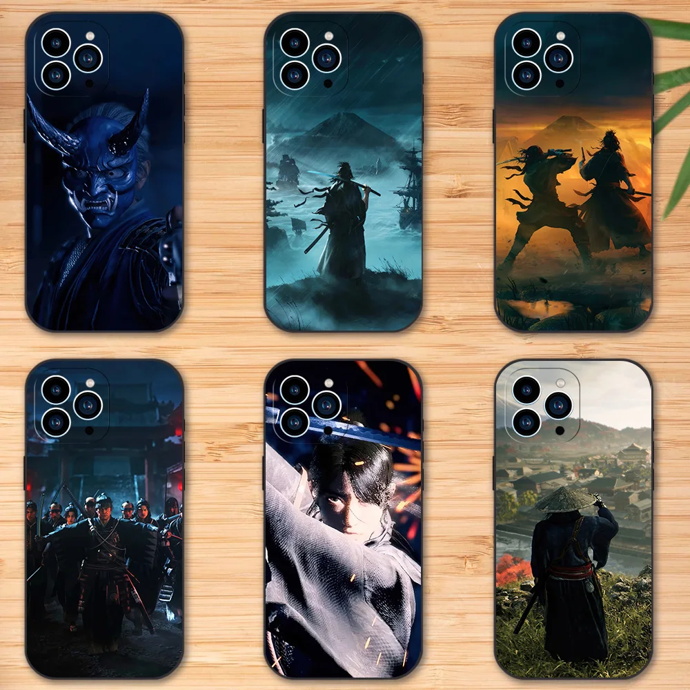 Game R-Rise of the Ronin Phone Case for iPhone 12 11 13 14 15 16 Max Pro Plus Black Soft Silicone Cover