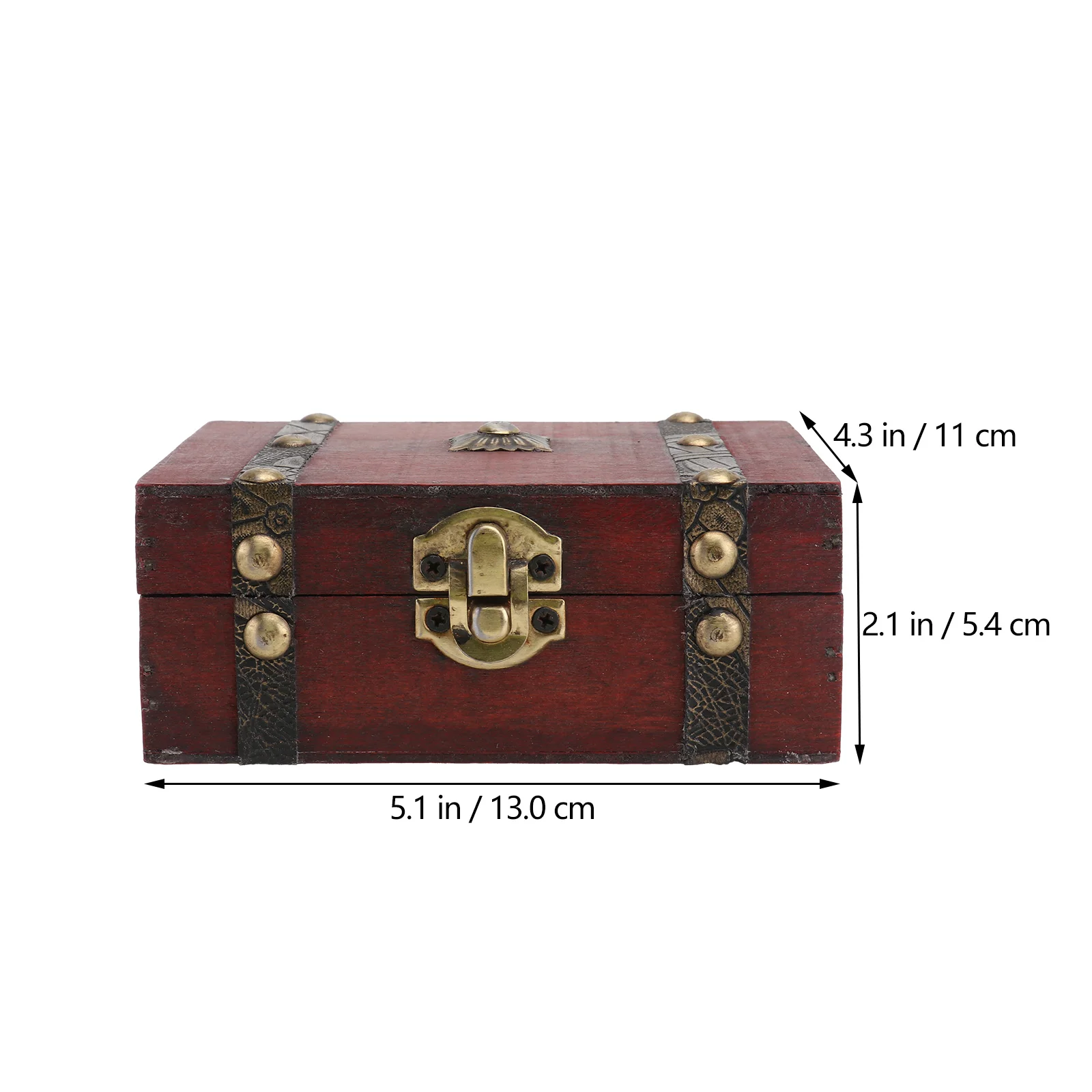 

Retro Storage Golden Flower Pattern Jewelry Organizer Wood Storage Box Vintage Wood Case Decorative Lid Bamboo Chest