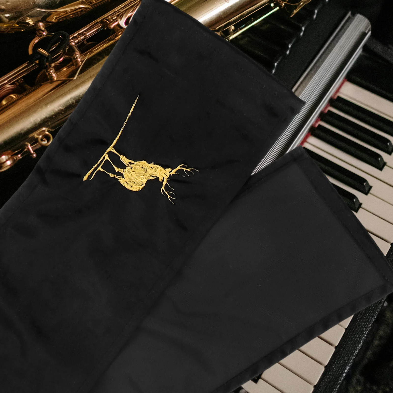 

Piano Key Dust Cover Keyboard Covers Thicken Protector Black Fabric Accessories for