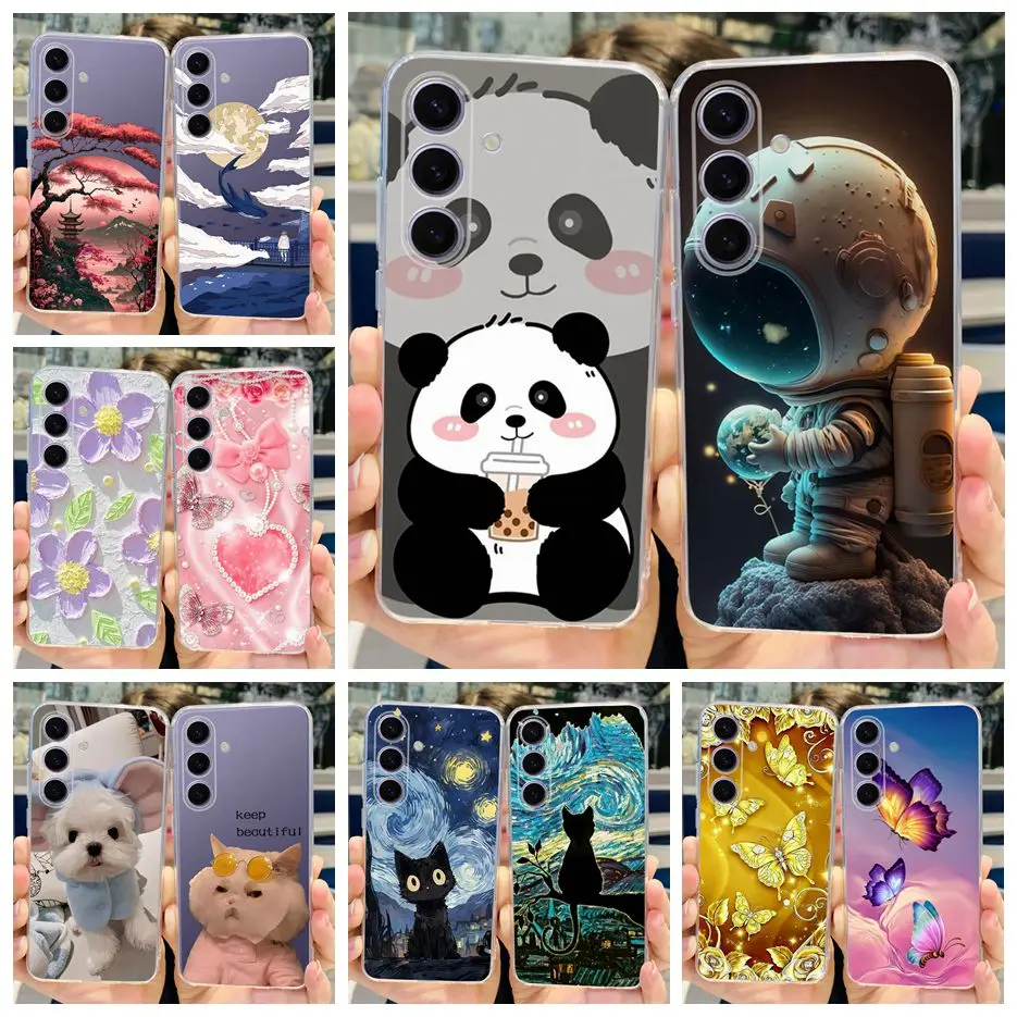 For Samsung Galaxy S24 Plus Case SM-S926B Cute Fashion Painted Cover Soft Slim Phone Case For Samsung S24 Ultra S 24 S24+ Fundas
