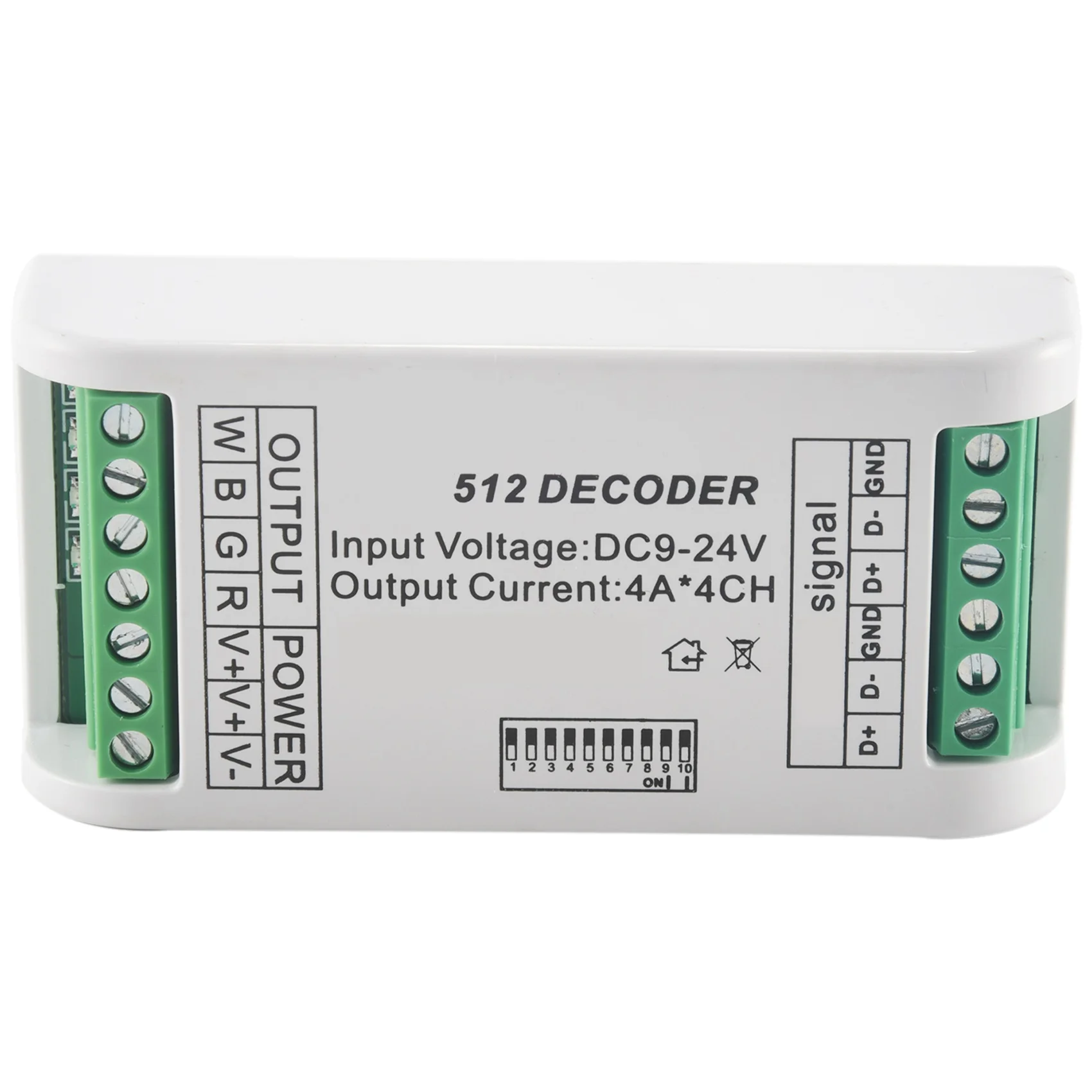 Eccellente-Mini decodificatore DMX RGBW a 4 canali 16A RGB RGBW Controller per strisce DMX 512 Driver dimmer per luci di striscia LED DC9-24V