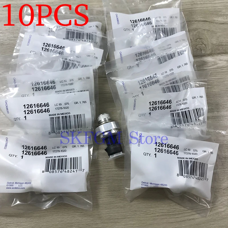 

10PCS Fuel Oil Pressure Sensor For Buick Cadillac Hummer Pontiac Chevrolet Silverado Tahoe Trailblazer GMC 12616646