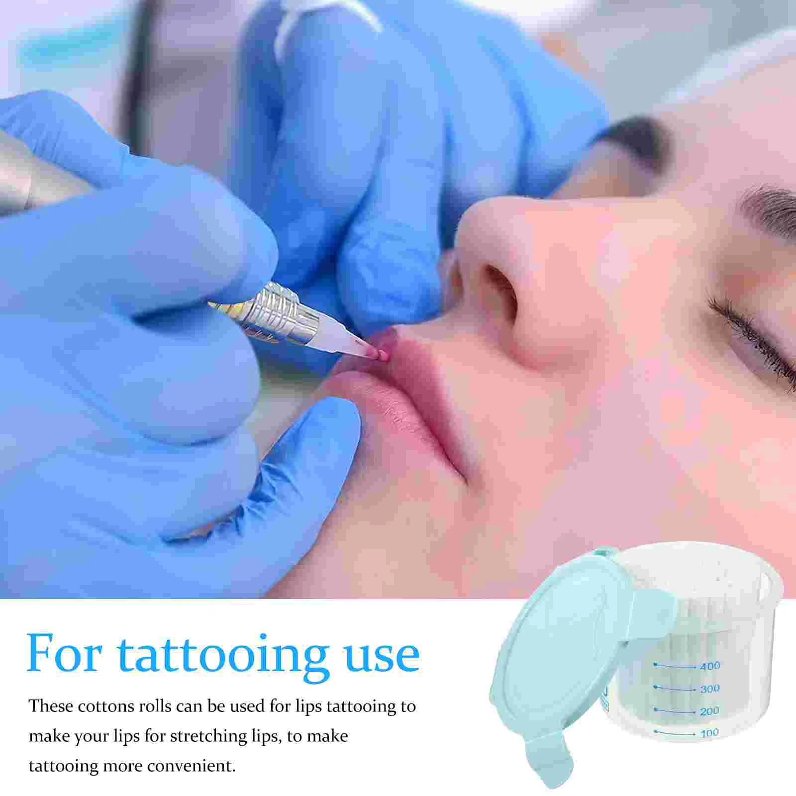 Color Auxiliary Lip Tattoo Stick Nose Plugs for Bloody Dentists Cottons Pads Rolled Bleed