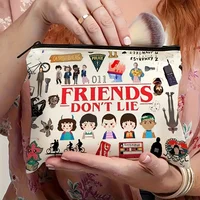 A TV Program Makeup Bag -Cute Multifunctional Zipper Bag for Women, Jewelry Storage Bag, Perfect Travel Zipper Small Storage Bag 3
