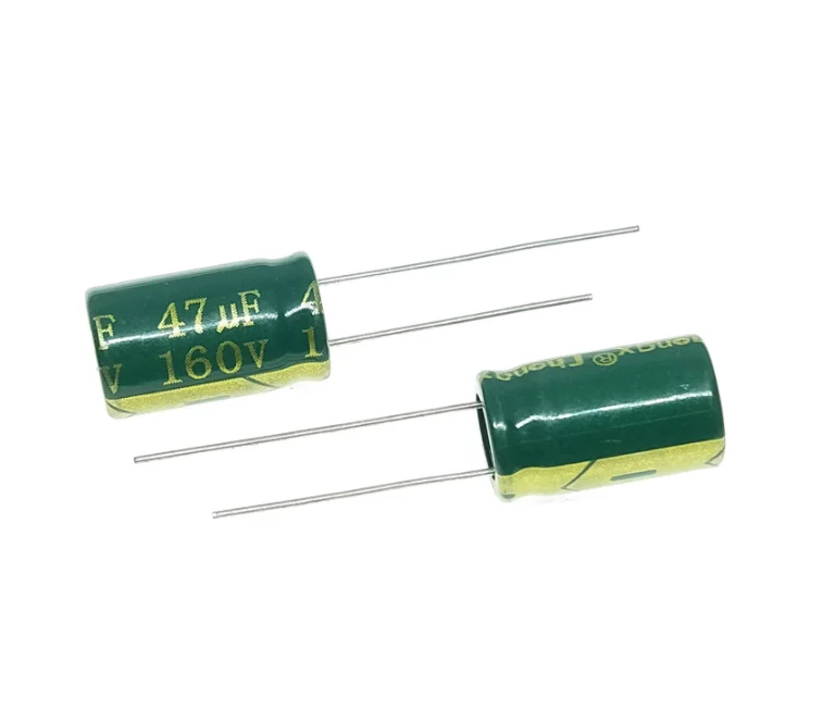 100pcs 160v47uf for jccon green gold high frequency low resistance switching power adapter inverter capacitor 10x17