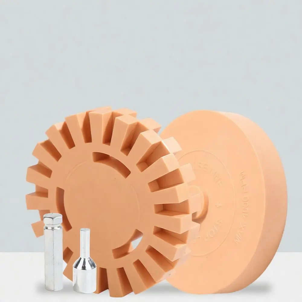 Rubber Eraser Wheel Pad For Car Sticker Adhesive Remover Pneumatic Tool Paint Friendly Buffing Polisher Disc Accessory