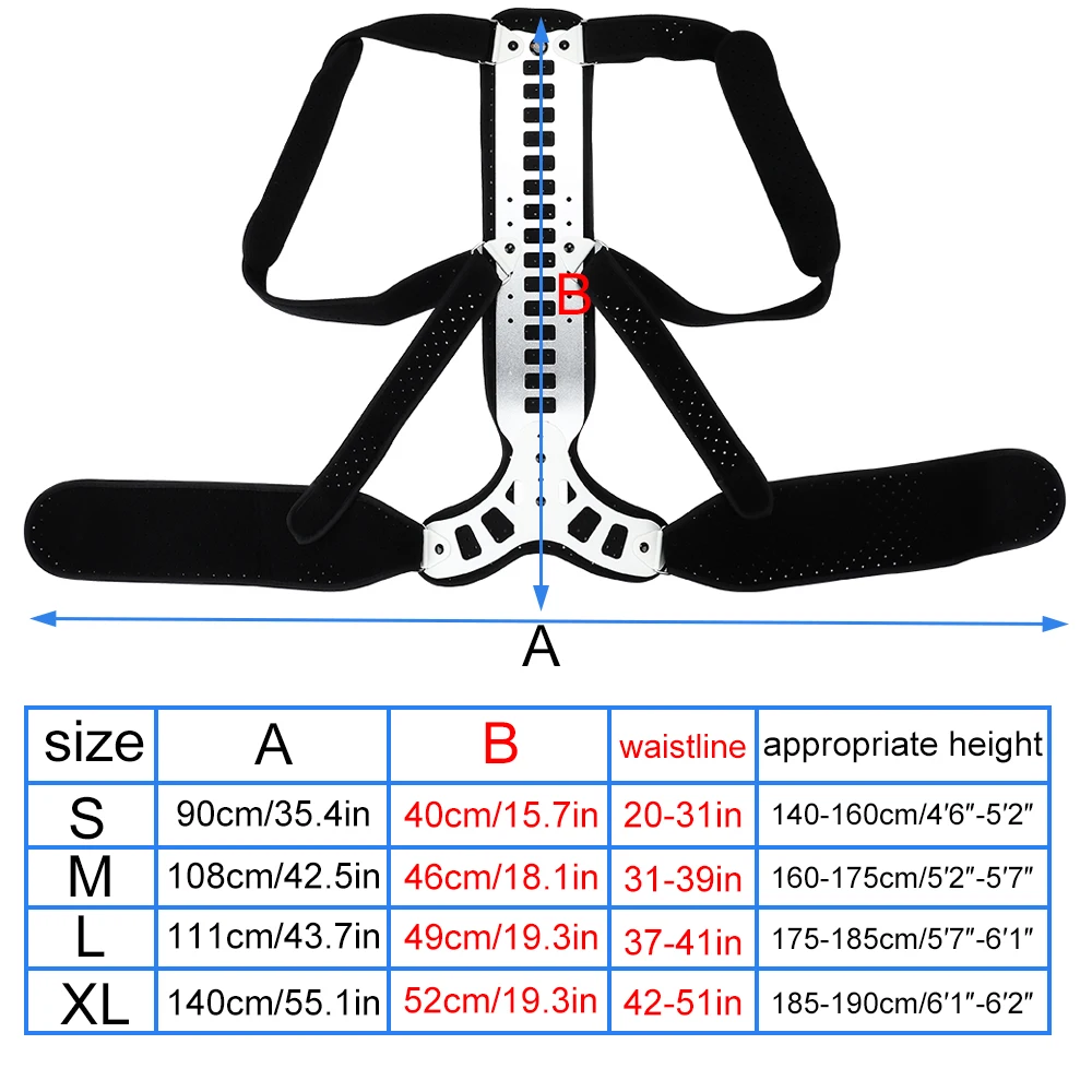 Posture Corrector Scoliosis Back Brace Spine Corset Shoulder Therapy Support Posture Correction Belt Orthopedic Back