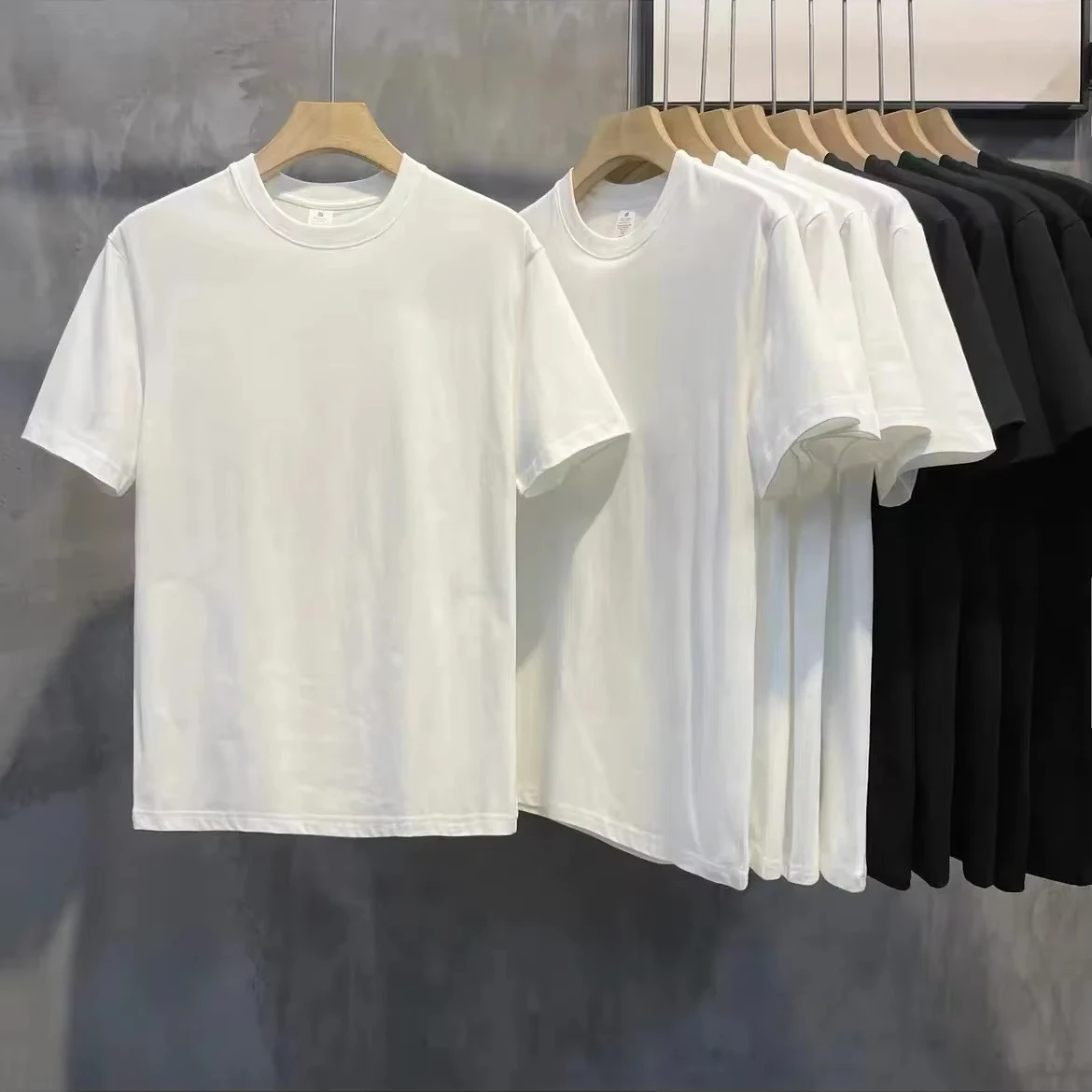 

Oversize Men's Women's Oversized Summer T-shirt Solid Color Casual Women's Korean Street T-shirt Unisex Basic Solid Young Cool