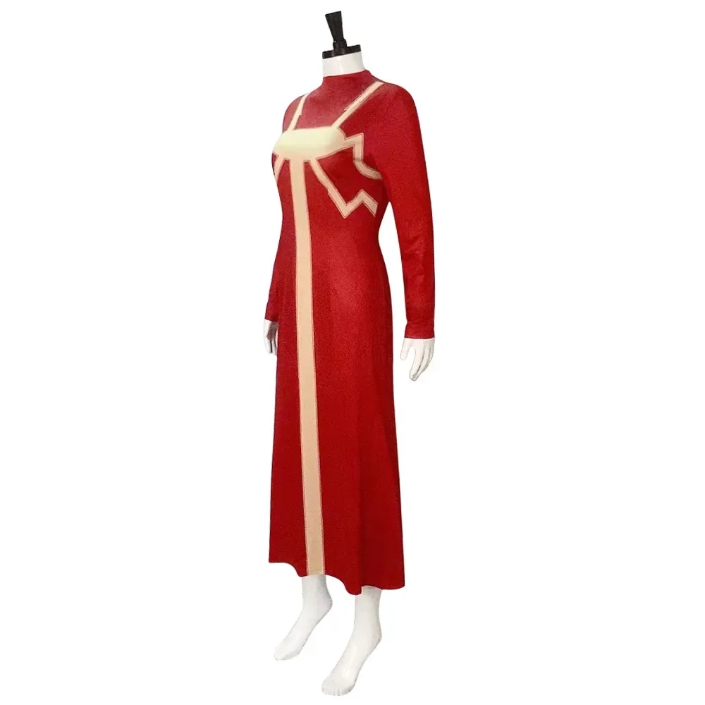 Super Hero Madame Web Cosplay Costume Women Red Dress Jumpsuit Party Carnival Halloween Fancy Dress Female