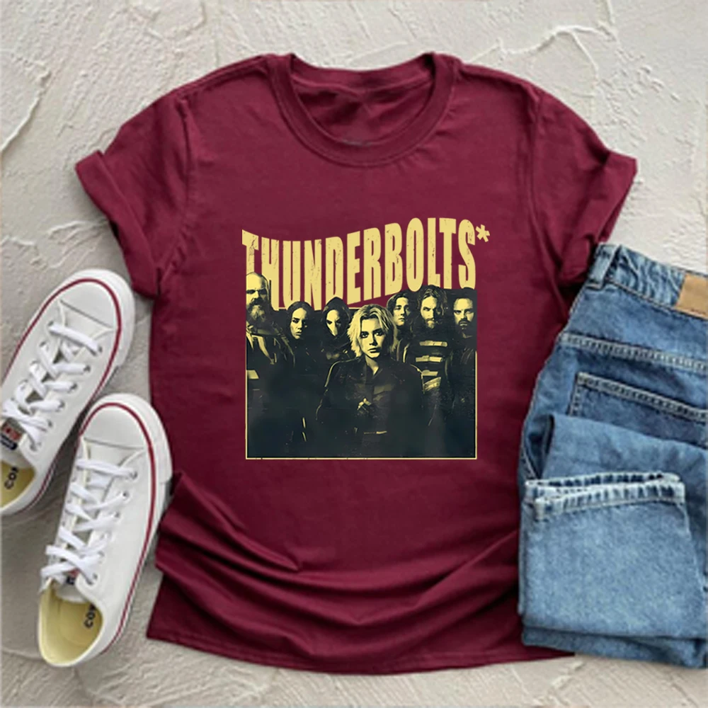 T-shirt vintage Thunder-bolts Camicia Bucky Barnes Camicie da soldato invernale T-shirt da film vintage unisex maniche corte Top Regalo per i fan