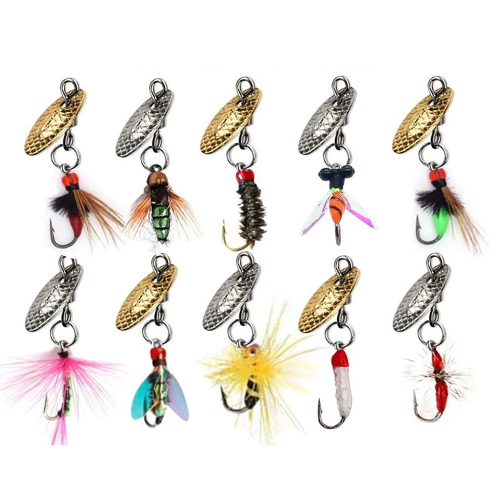 

1pcs Fly Hooks Flies Insect Lures Bait Trout Nymph Fly Fishing Lure Natural Insect Bait Fly Fishing Decoy Bait Sequins Fishhook