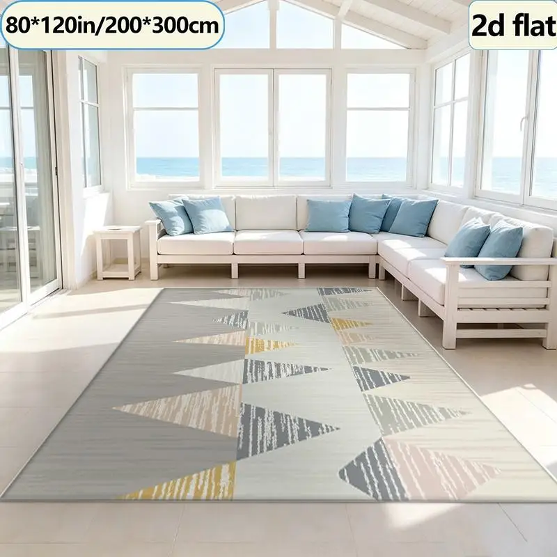 Nordic Pastel Triangle Mountain Carpet Floor Non-Slip Soft Mat Decorative Carpet Children's Room Home Interior Decoration Floor Mat