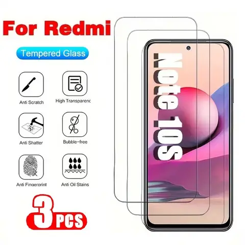 3 ชิ้น สำหรับ Xiaomi 13T 14T Redmi Note 12 Pro Plus 9S 10S 11S 12S กระจกนิรภัย Note 9 10 11 9C 10C 12C 13C ฟิล์มกันรอยหน้าจอ
