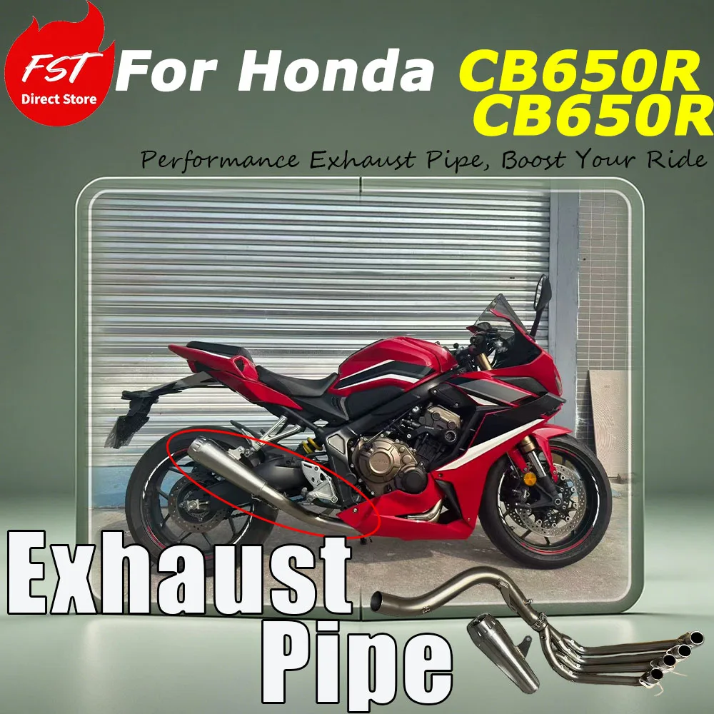 For Honda CB650R/CB650R FST Modified Full Straight Through Exhaust System For Removable DB Killer To Get Rich Exhaust Sound