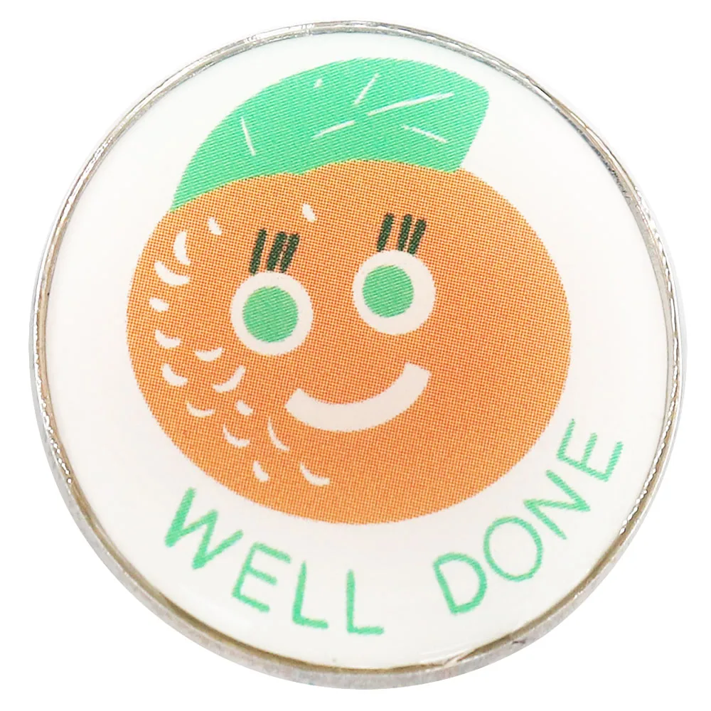 خمر 70s 1977 ويل دون برتقالي نادر التعليم الإبداعي التدريس اكسسوارات موضة التلبيب على ظهره دبوس مجوهرات