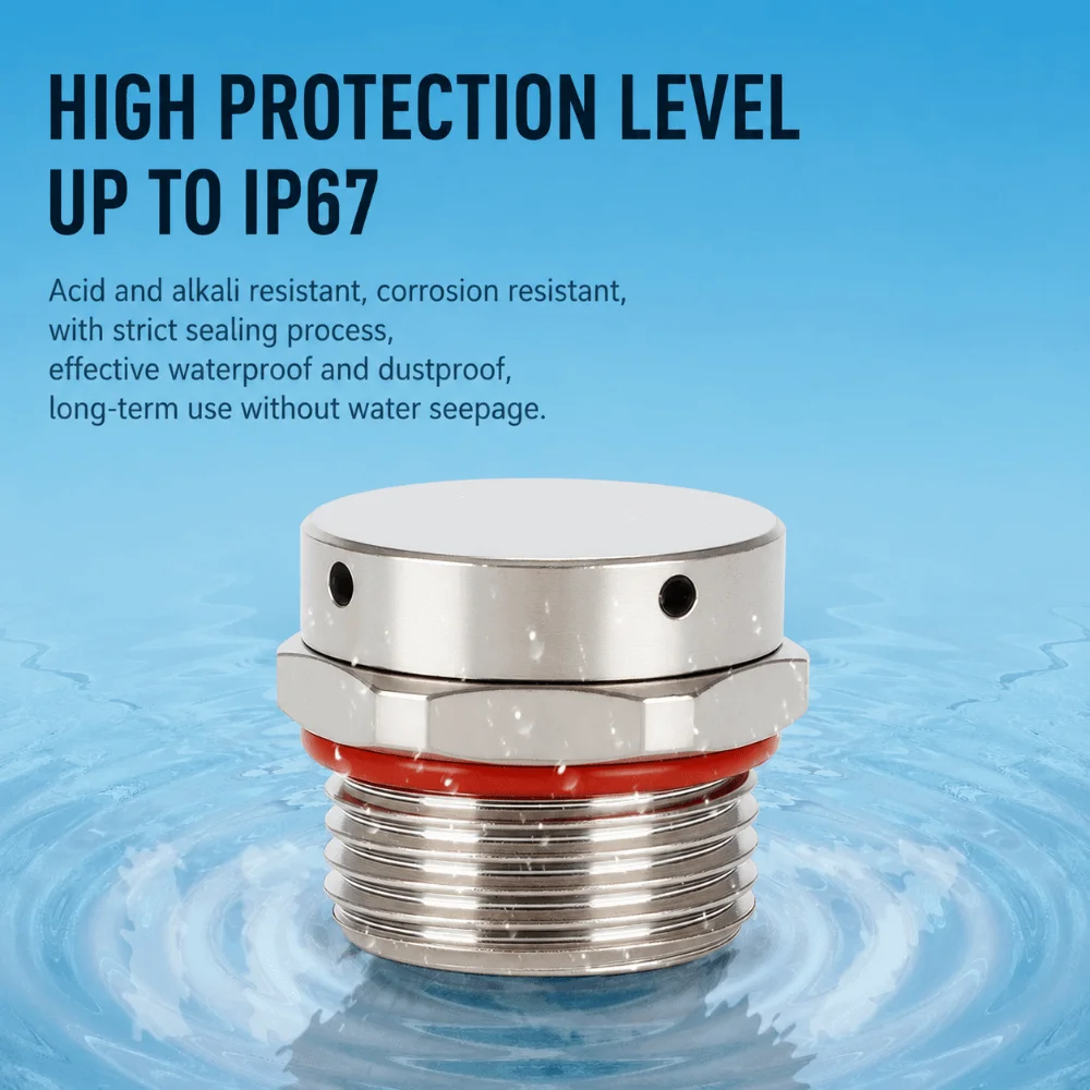 Durable Waterproof Vent Plug Brass M5 M6 M8 M10 M12 M16 M18 M20 Breather Valve Nickel Plated Metal Screw Plug