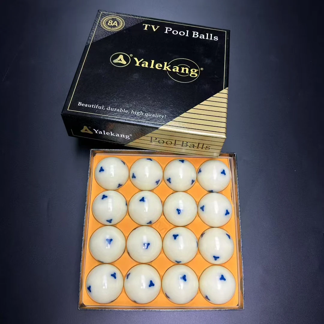 8A جودة البلياردو اكسسوارات 57.2 مللي متر جديلة الكرة مع 6 الأزرق/الأسود مثلث شكل النقاط 2-1/4 "البلياردو بركة الكرة مجموعة 16 قطعة/صندوق #6