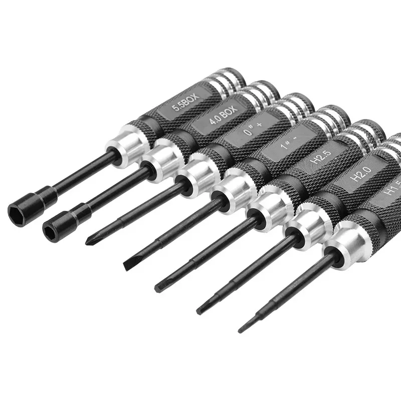 Model Maintenance Installation Tool, Slotted Cross Socket Hexagon Screwdriver Set of Seven