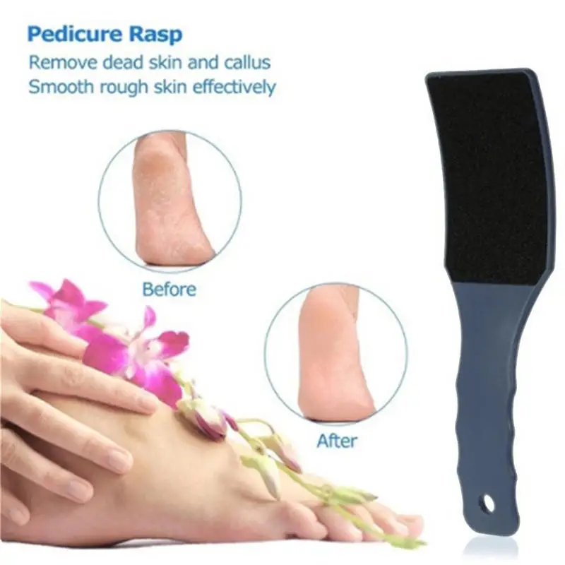 Curved Handle Footboard Files Square Double-sided Sandpaper Large Plastic Remove Dead Skin Rubbing Footboard File